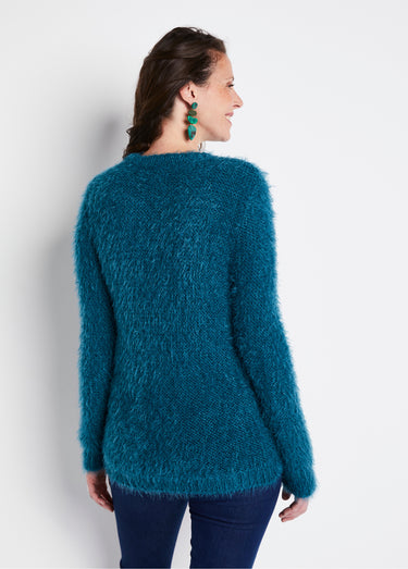 Pull maille douce effet poilu Canard