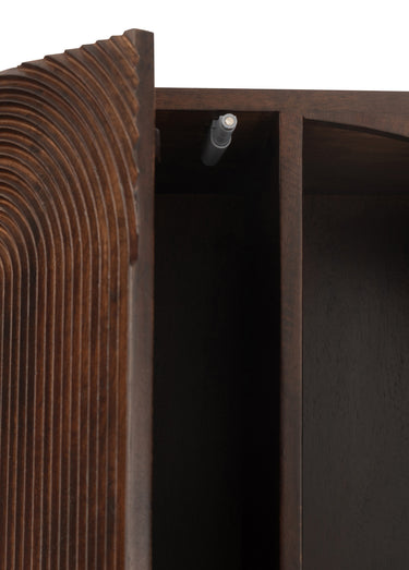 Etagère design arches, en manguier 1B Marron