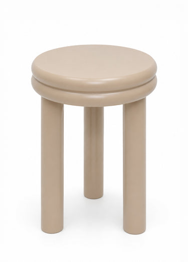 Table d'appoint bois forme tabouret PLUMP Beige