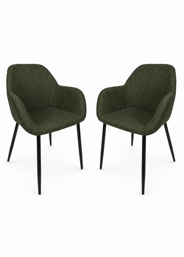 Set 2 Fauteuils design maille mesh ATOME Kaki