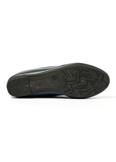 Ballerines talon plat et petit noeud Marine