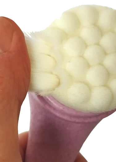 Brosse nettoyante visage double face silicone Rose