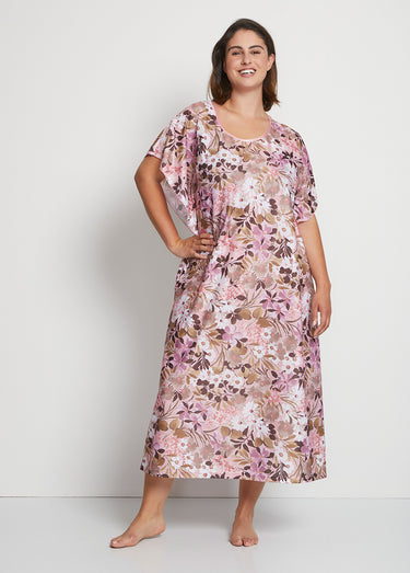 Robe d'intérieur maille satinée imprimée Imprime
