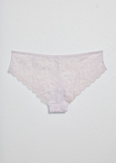 Shorty sexy en dentelle transparente Blanc