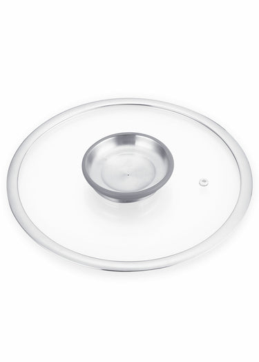 Couvercle inox en verre 36cm Noir/Gris