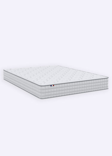 Matelas ferme à ressorts 5 zones, haut. 19/20cm Blanc