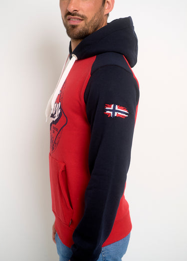 Sweat à capuche avec logo vintage Rouge