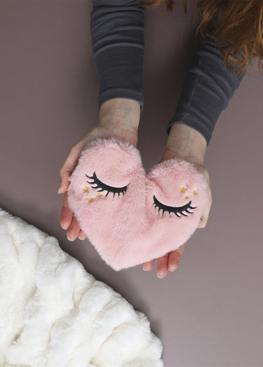 Chaufferette micro ondable fourrure Coeur