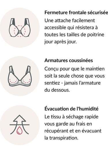 Soutien-gorge WonderWire ouverture devant Blanc