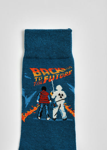 Paire de chaussettes Retour vers le Futur Bleu