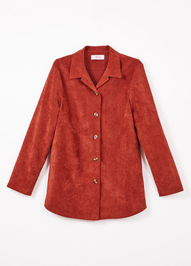 Veste surchemise velours milleraies col tailleur Epice