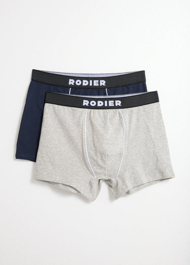 Boxers ceinture élastiquée avec logo Bleu / Gris