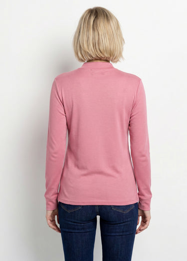 Sous-pull chaud col roulé maille interlock unie Bruyere