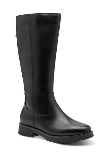 Bottes hautes plates semelle antidérapante Noir
