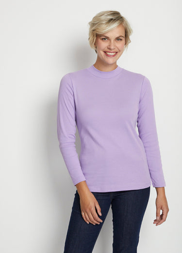 Sous-pull long souple maille douce Uni Parme