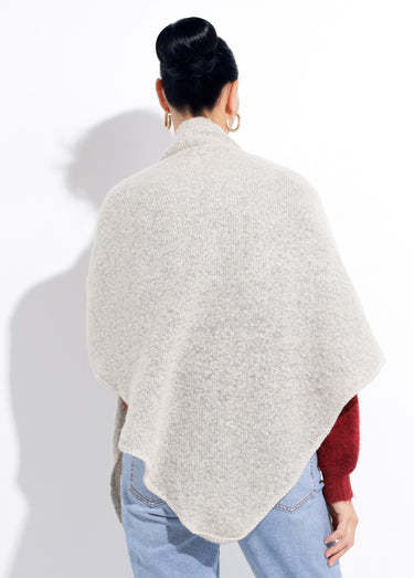Echarpe triangle maille douce et chaude Beige Chine
