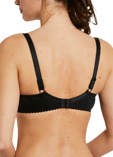Soutien-gorge brodé avec armatures Noir
