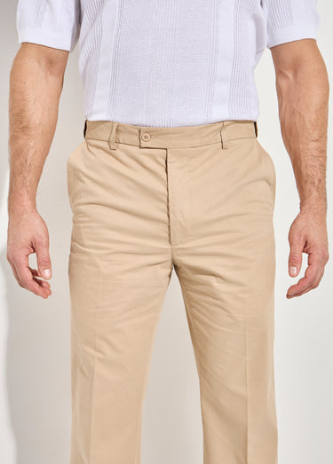 Pantalon ceinture ajustable invisible polycoton Beige
