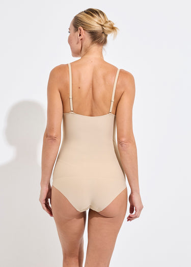 Body invisible sans armatures à bretelles Beige