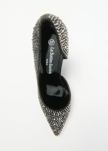 Escarpins chic talons hauts avec strass Noir