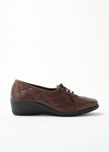 Derbys semelle compensée largeur confort Marron