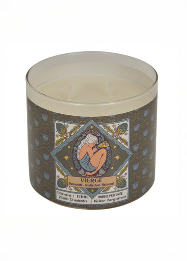 Bougie parfumée thème Signe du zodiaque Vierge