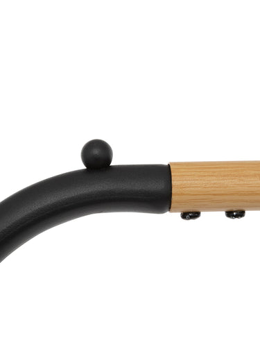 Portant à vêtements, métal et bambou Noir