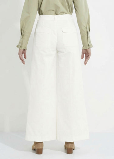 Jean large taille haute, spécial GRANDE Blanc