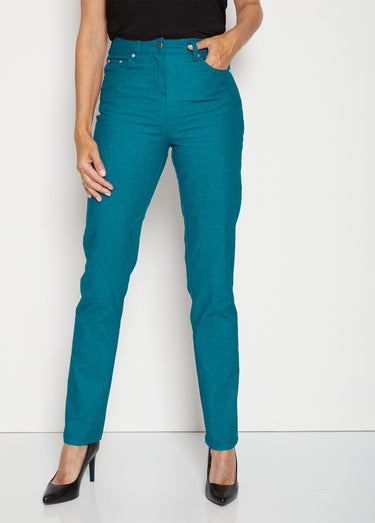 Jean couleur MORPHOSTYLE tissu stretch Vert