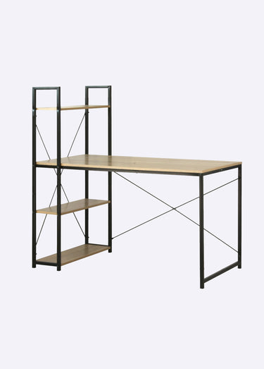 Bureau industriel métal et décor bois Bois Clair