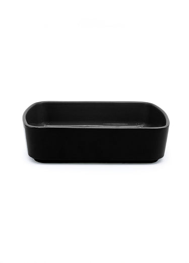 Moule rectangulaire 27cm céramique, foncé Noir