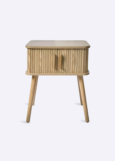 ERNEST Table chevet portes coulissantes Bois Clair