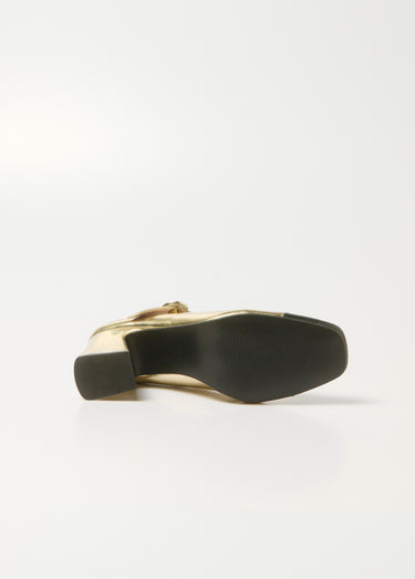 Salomés bout contrastant bride cheville Dore