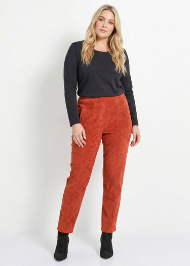 Pantalon droit taille élastiquée velours milleraies Epice