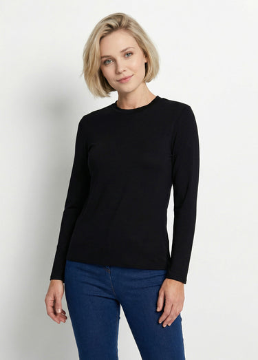 Sous-pull extensible col montant Uni Noir