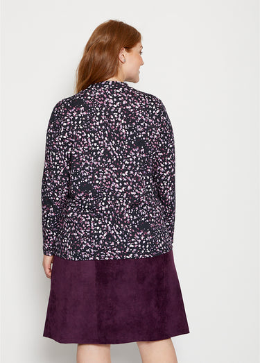 Sous-pull long souple maille douce Imprime Lilas