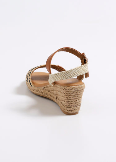 Espadrille fantaisie détails simili cuir Noir