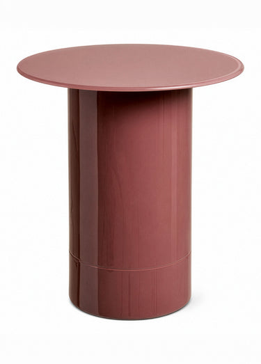 Table d'appoint effet laqué FLORENS Rose