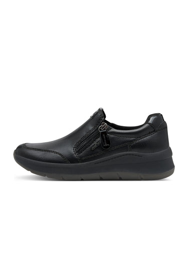 Derbies compensés zippés style loafers Noir