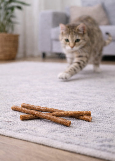 Sticks pour chat, recette sans céréales, Canard