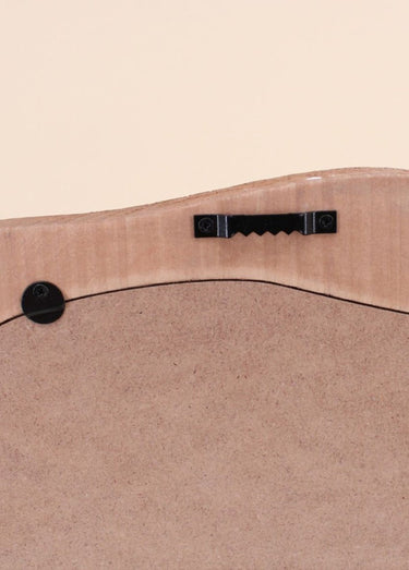Miroir forme organique, effet bois brulé Naturel