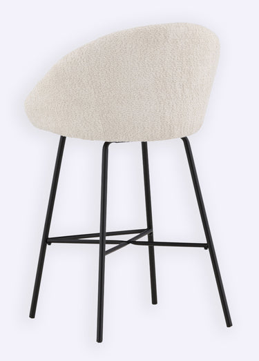 Chaises de bar confort et pieds acier Blanc