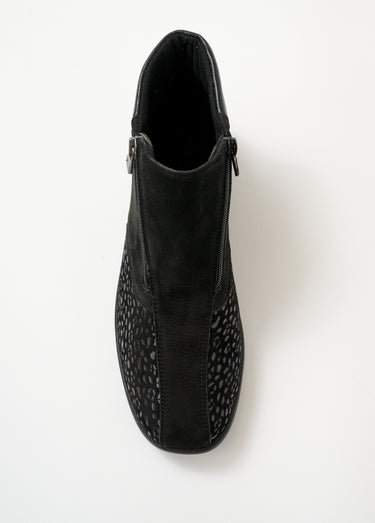 Boots cuir nubuck côtés extensibles Noir