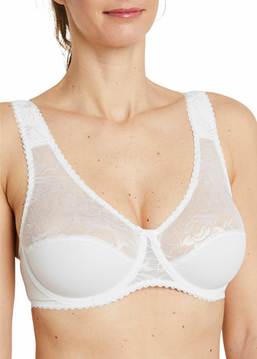 Soutien-gorge armatures effet dentelle Blanc