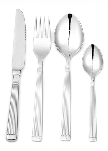 Ménagère 24 pièces inox brillant, Iris Gris