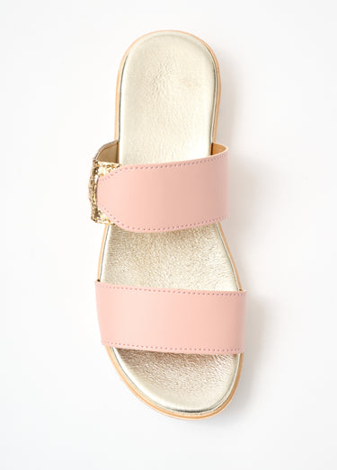 Mule pailletée largeur confort Rose