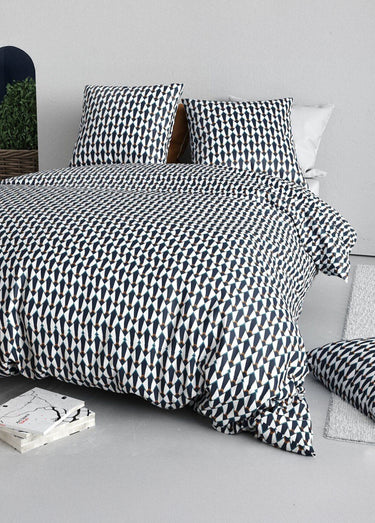 Parure de lit coton couette 2 pers, Geo Multico
