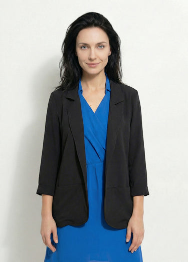 Veste col tailleur manches 3/4 Essentiel Noir
