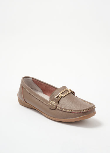 Mocassins détail métal semelle antidérapante Kaki