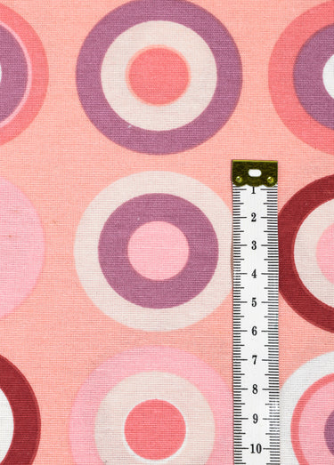 Coupon tissu ameublement, rétro Parme/Nude